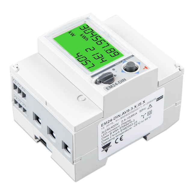 Medidor inteligente trifásico Victron Energy EM24 de 65 A con conexión Ethernet