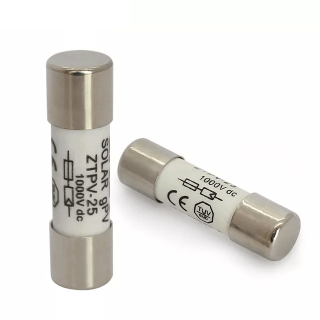 Fusible cilíndrico, 10 x 38, 20 A, 1000 V CC, SolarTech