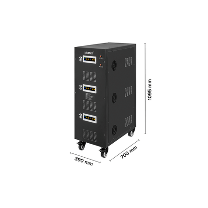 Estabilizador de tensión automático con servomotor de 80 kVA, KEMOT