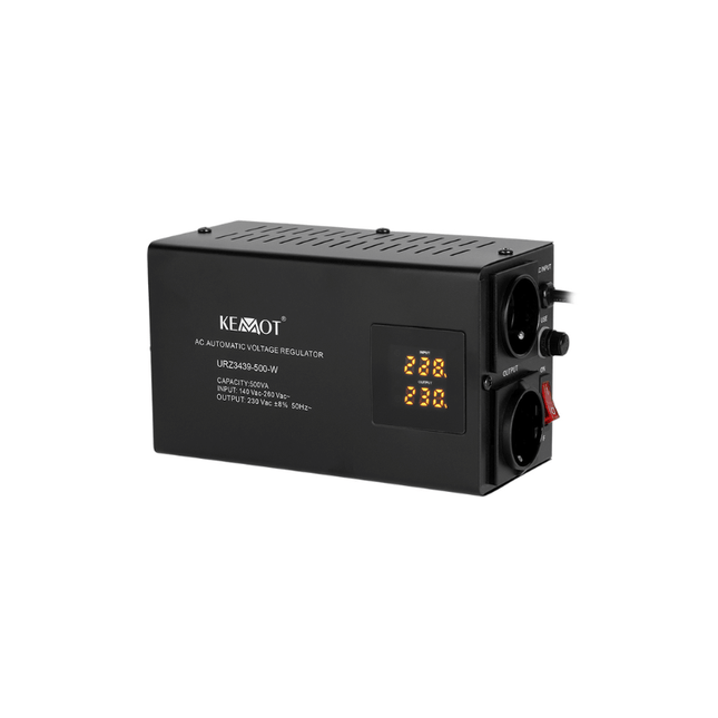 Estabilizador de tensión automático de pared KEMOT 500 VA