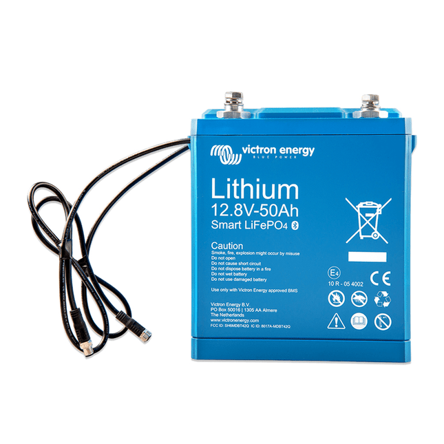 Batería de iones de litio Victron Smart de 12,8 V y 50 Ah (LiFePo4)