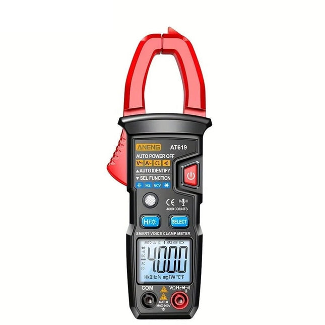 Pinza amperimétrica, Smart Voice, digital AT619, ANENG