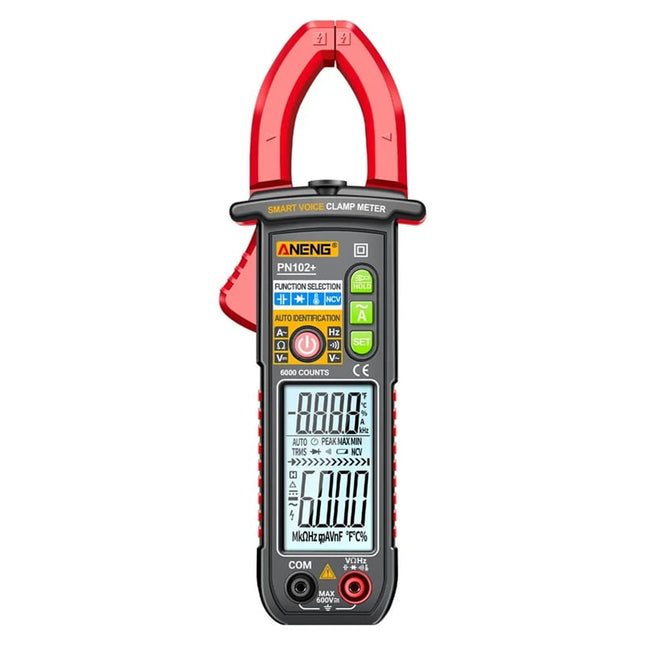 Pinza amperimétrica, Smart Voice, digital PN102+, ANENG