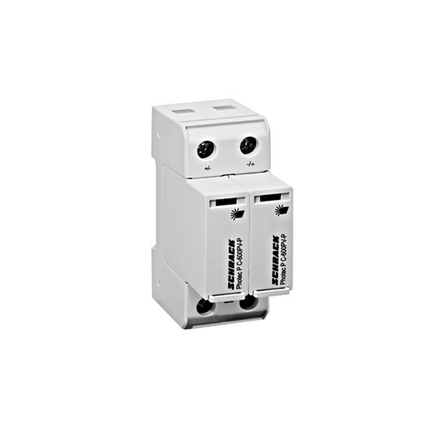 Descargador de sobretensión para campos fotovoltaicos, 600 V CC, 20 kA, Schrack
