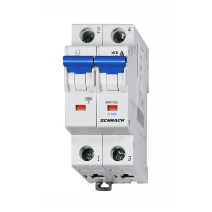 Interruptor automático modular C25/2 de 10 kA, Schrack