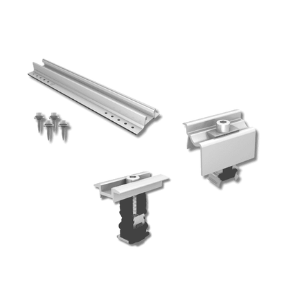 Kit de montaje para 18 paneles solares, de una sola fila, tipo sándwich