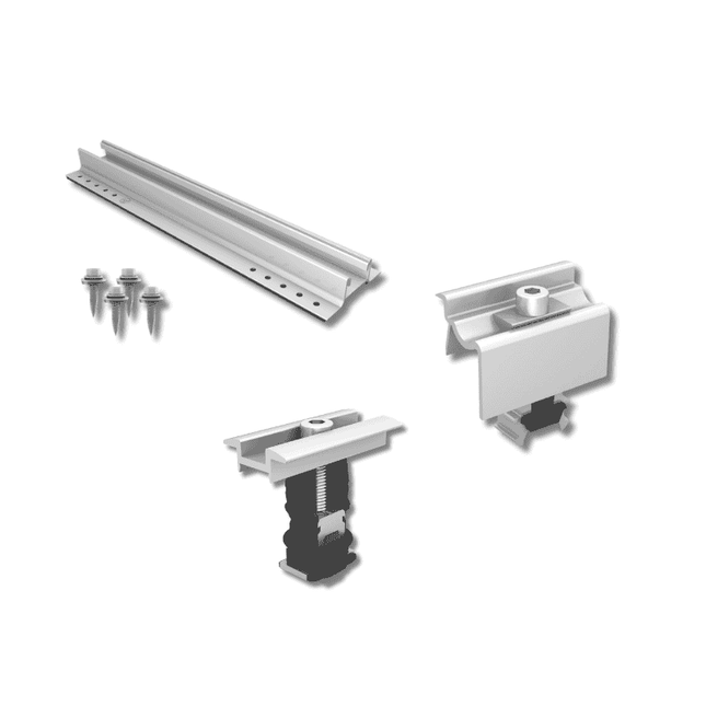 Kit de montaje para 12 paneles solares, de una sola fila, tipo sándwich