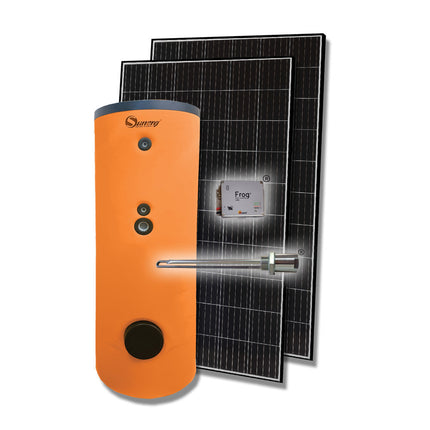 Sistema de caldera fotovoltaica Frog+ Forzato de 150 litros con 2 paneles