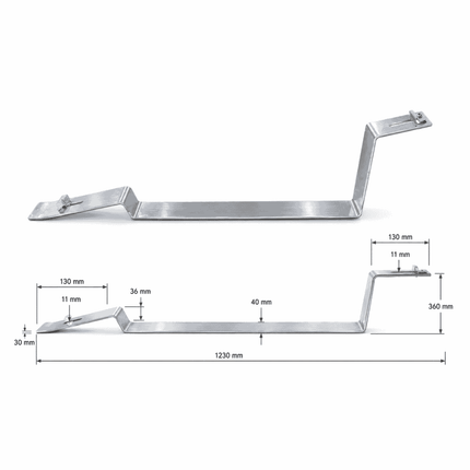 Flat-roof mounting system for photovoltaic panels