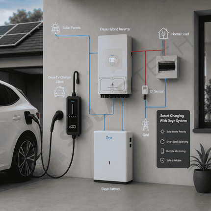 DEYE Adjustable EV Charging Station 230V, 22kW